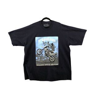 Million Dolla Motive Trapoleon T Shirt‎ Mens 3XL Graphic Motorcycle Biker Money